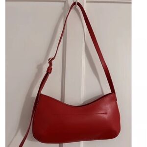 Arket Red Leather Shoulder Bag